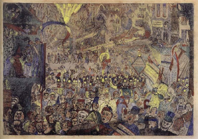 James Ensor The Entry of Christ into Brussels France oil painting art